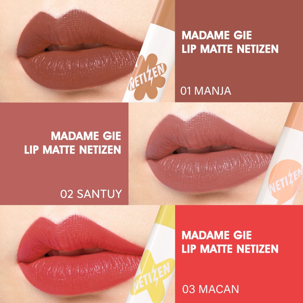 Madame Gie Lip Matte Netizen - Make Up Lipstick | Lip Cream