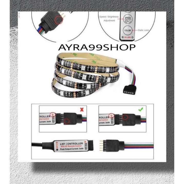 Lampu Strip LED USB 5V 5050 SMD 5CM + remote RGB Untuk Dekorasi