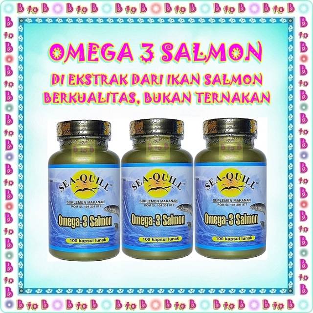 Sea Quill Omega 3 Salmon isi 100 - Grosir Sea Quill - Sea-Quill Omega 3 - SeaQuill Omega 3 salmon