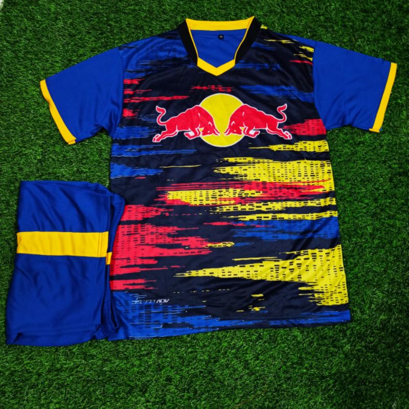 JERSEY PRINTING POLOS NON APPAREL MODEL JERSEY BOLA RB LEIPZIG AWAY 2021 2022 BIRU TERLARIS