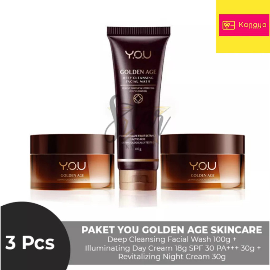 (BISA COD) Paket YOU Golden Age Skincare Ukuran Besar