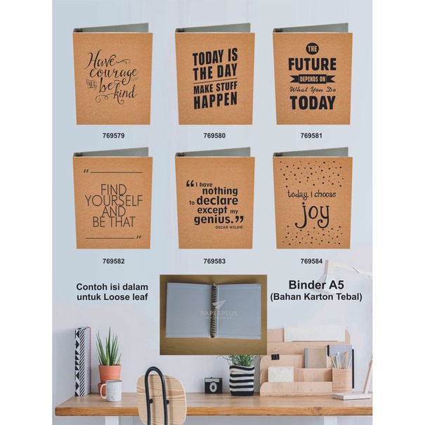 

Binder A5 / Binder Note A5 / Kraft / Set 3026