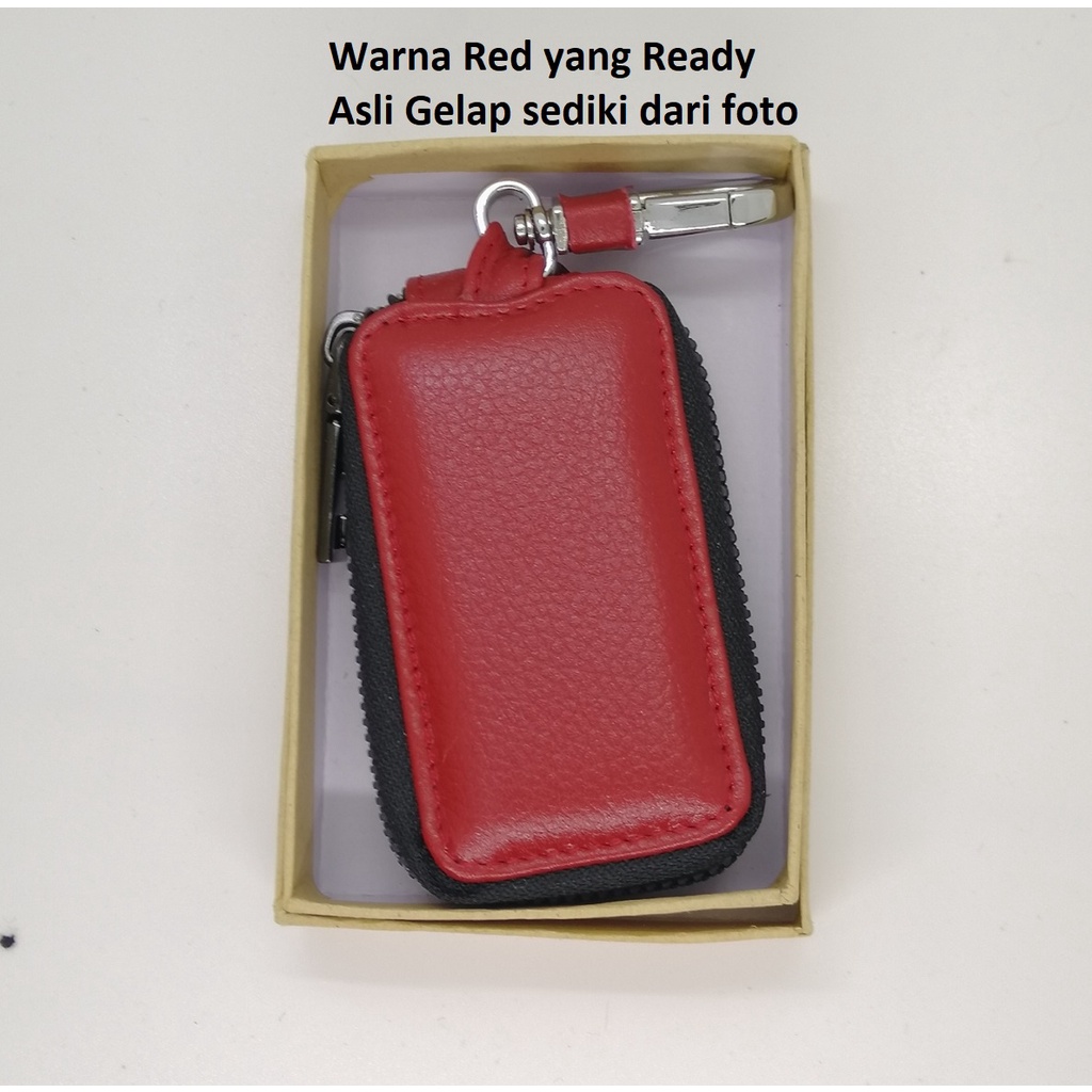 Dompet Remote Mobil, Model Kotak logo Buaya, Kulit asli