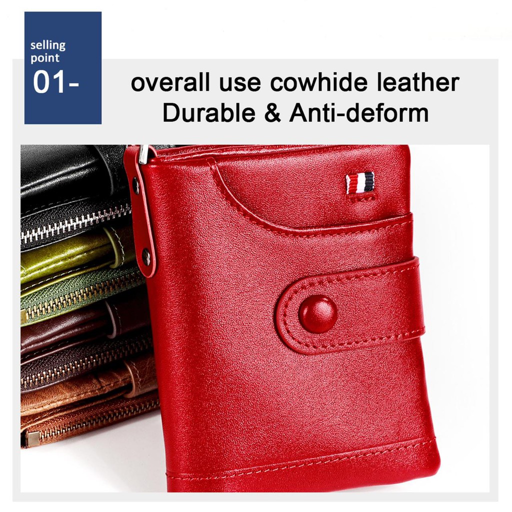 Dompet Pendek Kulit Asli Dompet Pria Rfid Leather Wallet 3511