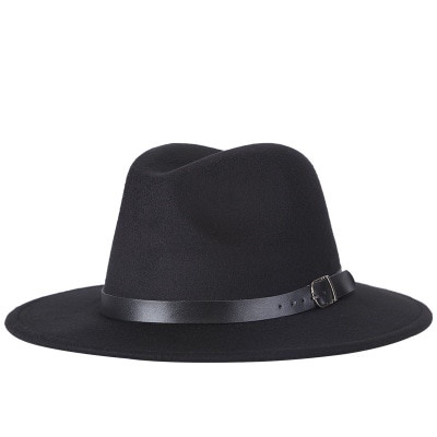 SDu6 Jiangxihuitian Topi Laken Jazz Vintage Fedora Fs-219 Black By Pro