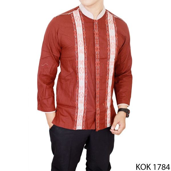 Baju Koko Pria Katun Coklat – KOK 1784