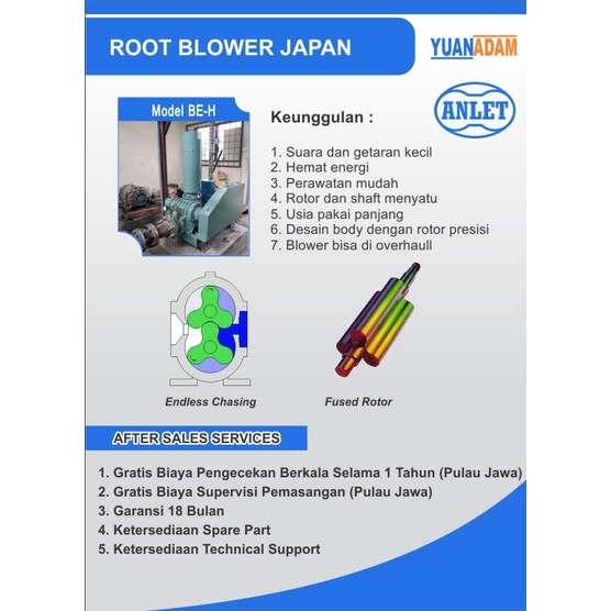 Root Blower STP, WWTP, Bioflok, Tambak