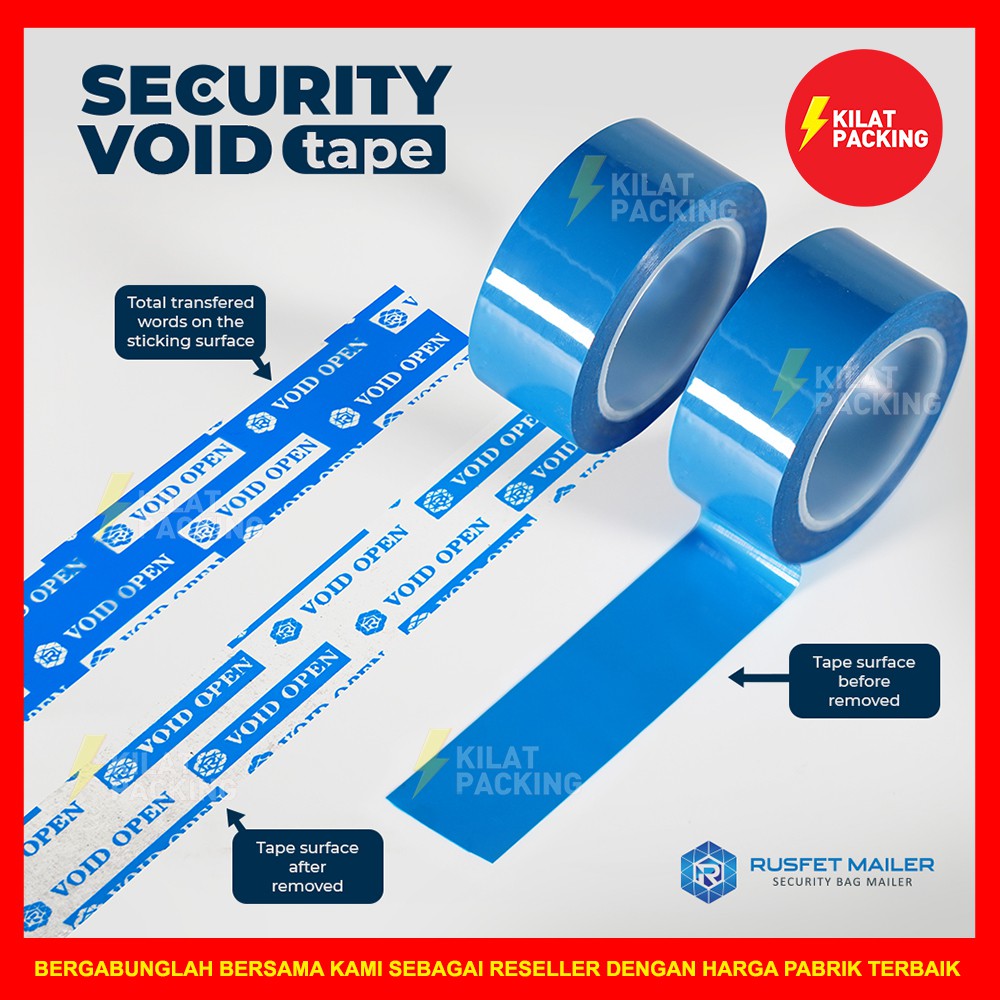 

Lakban / Plakban 24mm x 20m - LAKBAN SEGEL SECURITY VOID OPEN BIRU Premium Termurah Satuan