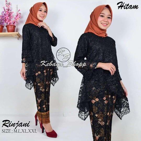 SET KEBAYA RINJANI JUMBO M L XL XXL 3XL 4XL 5XL /KEBAYA BRUKAT JUMBO/ATASAN TUNIK JUMBO/ GAMIS PESTA