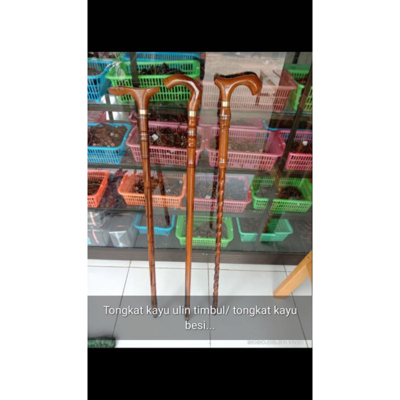 tongkat kayu ulin timbul