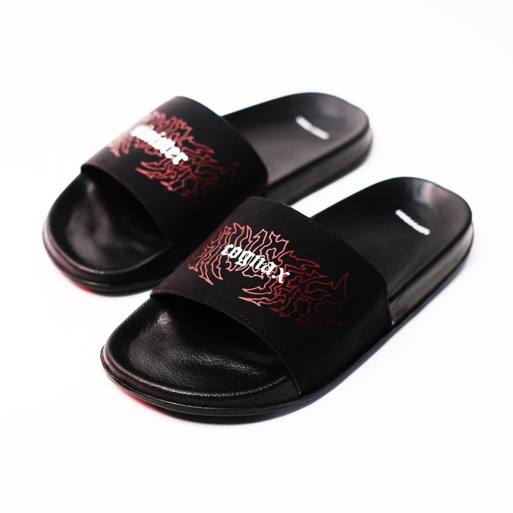 Cognax - SINISTER BLOODY RED Slides | Sandal Slide Pria | Sandal Slop Pria