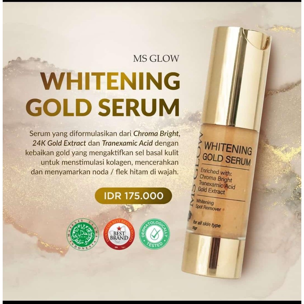 Ms Glow whitening Gold Serum bright and healthy skin