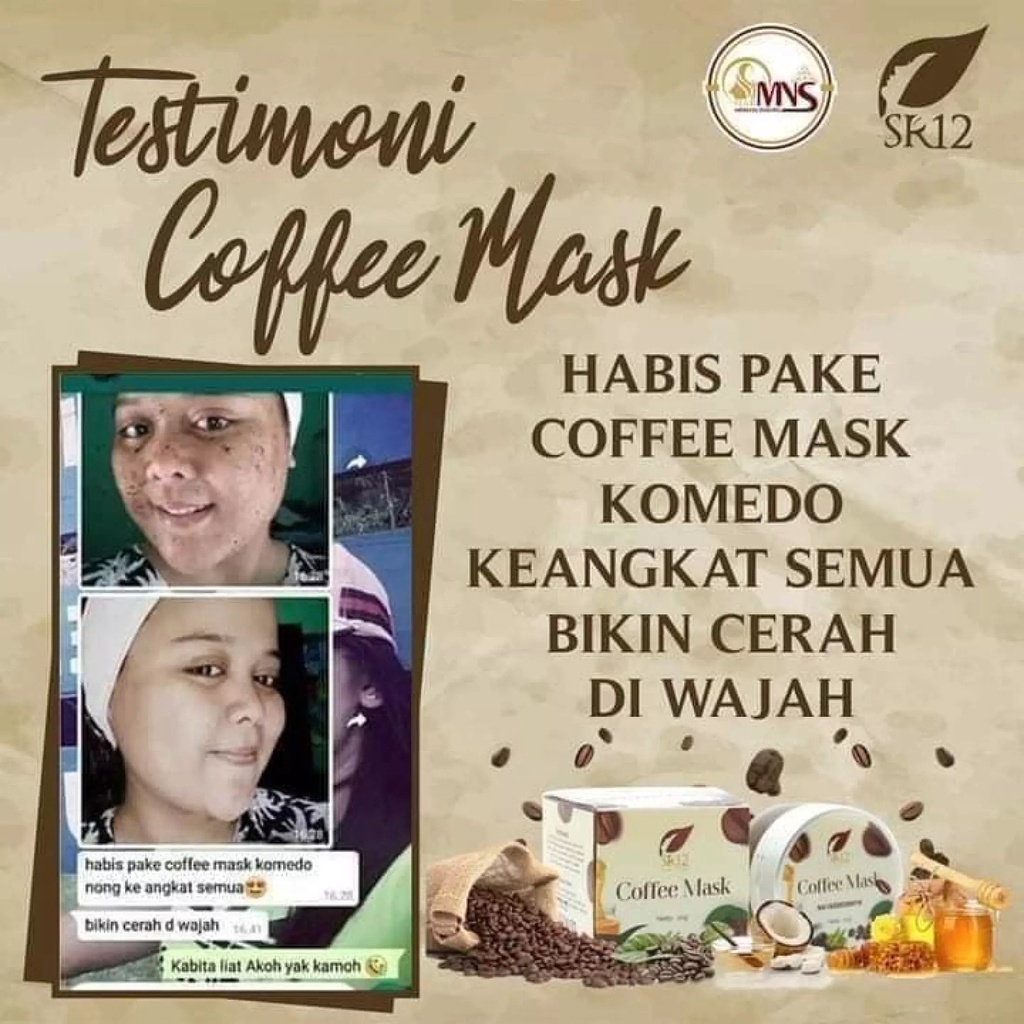 Coffee Mask SR12 | Masker Wajah SR12 Skincare | Masker Kopi | Perawatan Wajah | Pembersih Wajah SR12