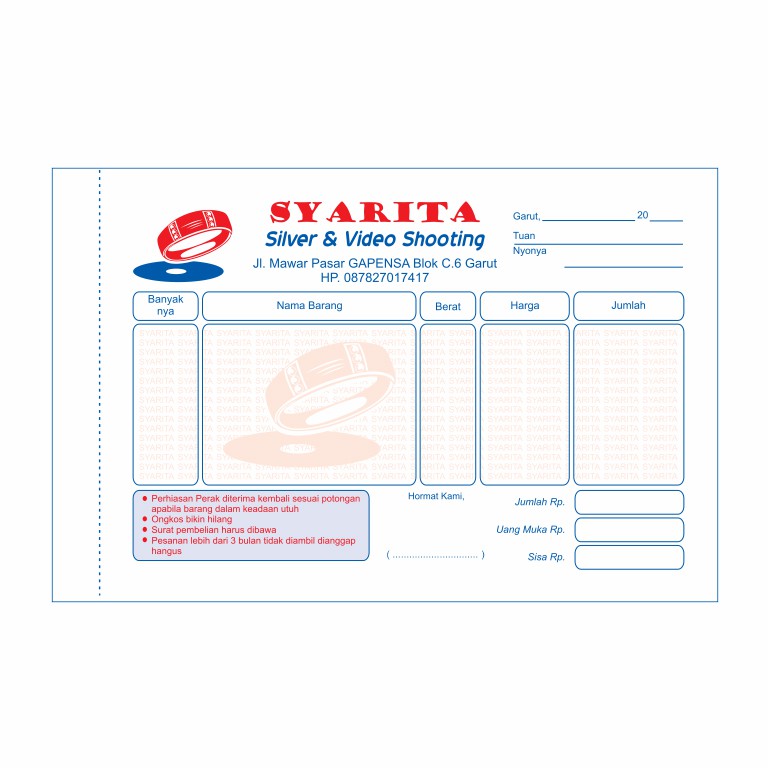 Jual Desain Nota Buku Nota Custom Nota Olshop Free Bonus Vector Shopee Indonesia 4719