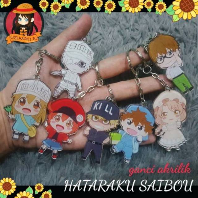 gantungan kunci hataraku saibou/cells at work