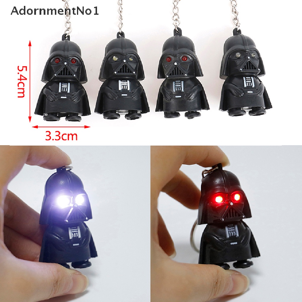 (AdornmentNo1) Gantungan Kunci Bentuk Darth Vader Star Wars Dengan Lampu LED Untuk Pria