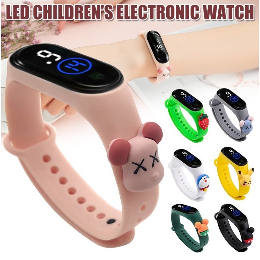 Jam tangan anak digital LED / jam tangan anak karakter anti air