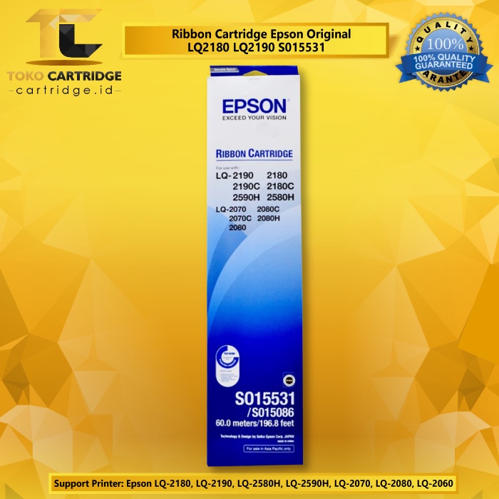 Ribbon Cartridge Epson Original LQ2190 LQ-2190 LQ2180 LQ-2180 2190 2180 S015531