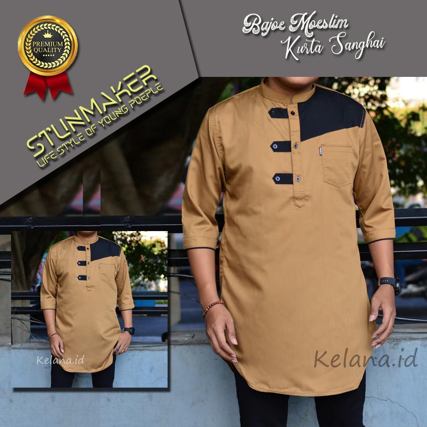 Baju Muslim Pria Baju Koko Pria Baju Koko Warna Mustard Baju Muslim Pria Premium Shopee Indonesia