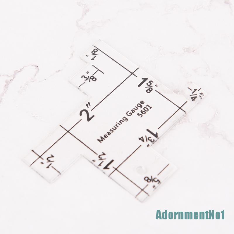 (AdornmentNo1) 1pc Alat Ukur Jahit / quilting Bahan Plastik Ukuran 2 &quot;