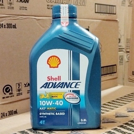 OLI MESIN MOTOR MATIC SHELL ADVANCE AX7 SCOOTER 10W-40 800 ML