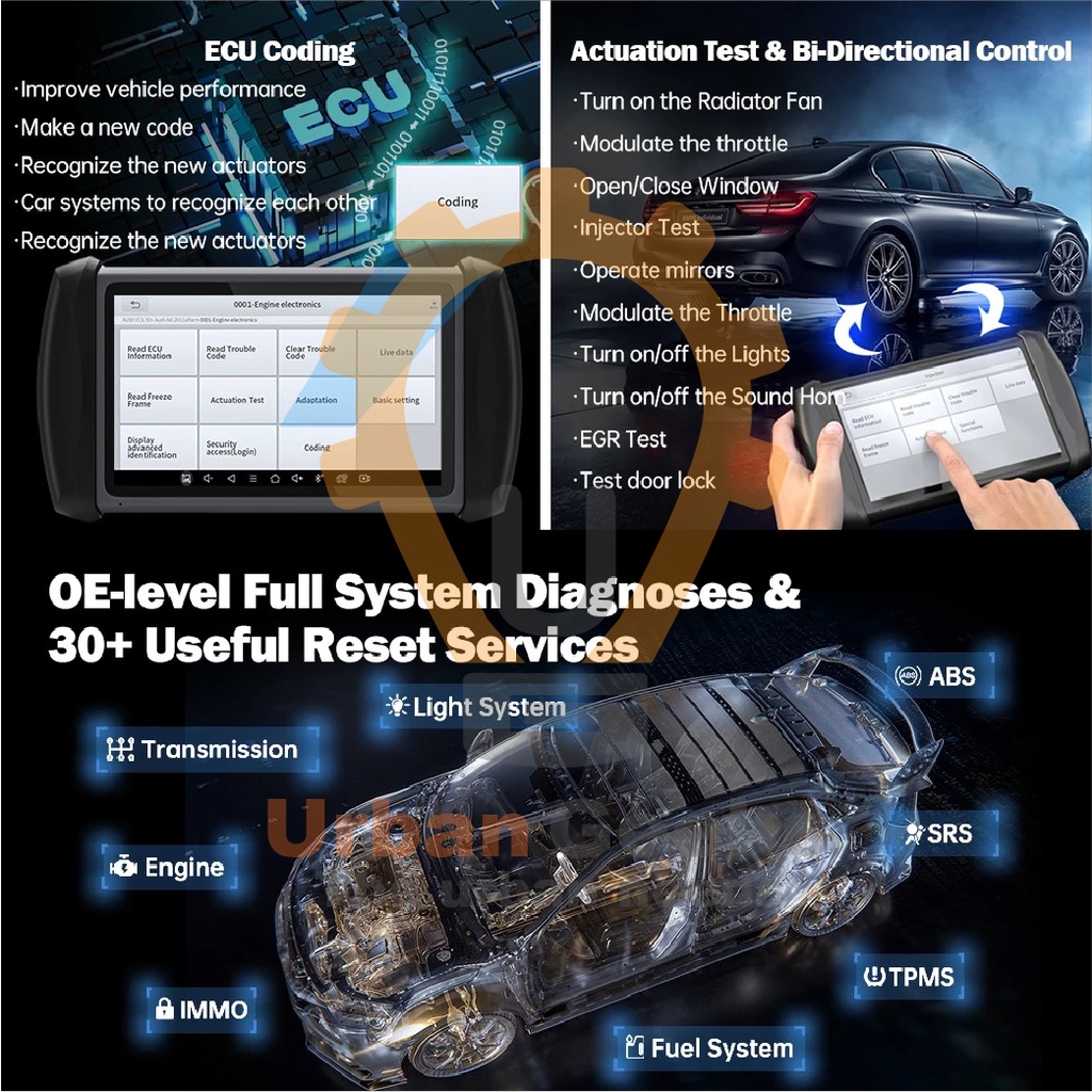 Automotive Diagnostic Scan Tools ECU Coding Controls Full Diagnostics XTOOL IP819 Auto Key