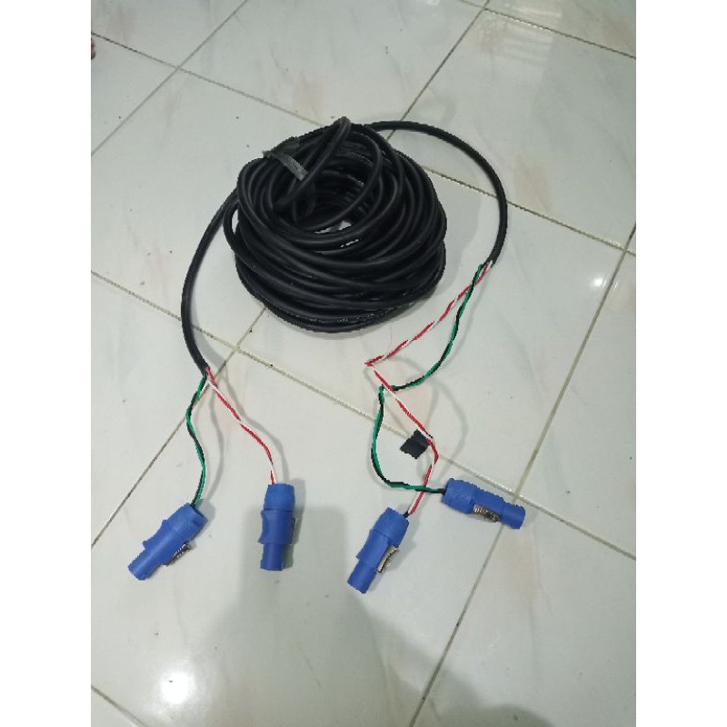 kabel speaker isi 4 panjang 10m sudah lengkap dengan speakon