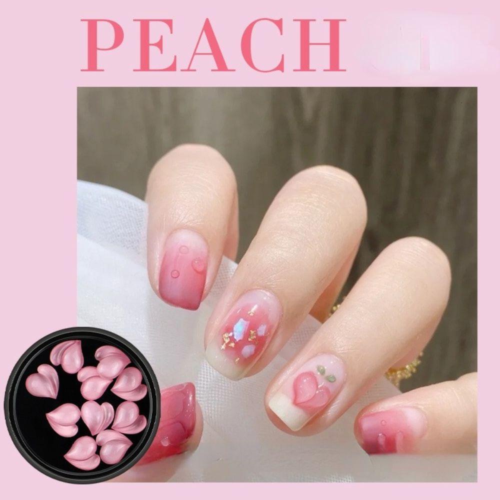 Mxbeauty Gaya Korea Pesona Kuku Warna Permen Kristal Bersinar Cinta Hati DIY Nail Art Bahan Manicuring Jewelry
