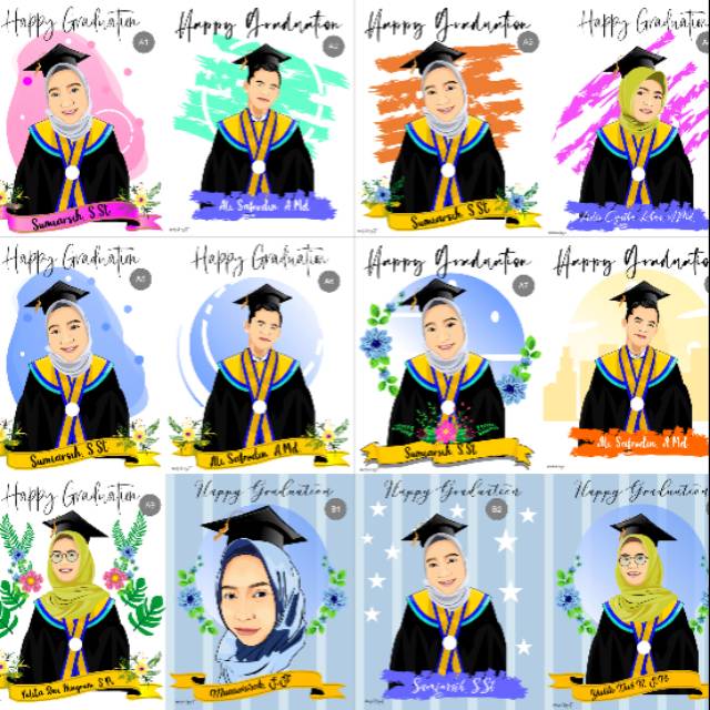 KADO WISUDA VECTOR WAJAH MURAH