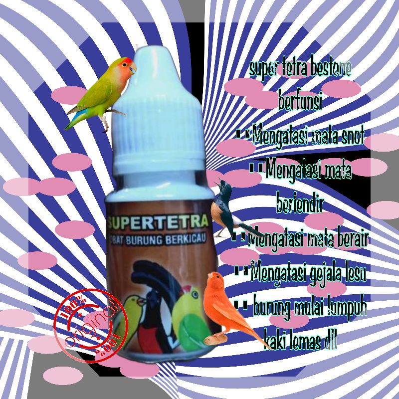 super tetra anti snot obat burung lovebird murai lesu lemas tidak bisa berdiri kaki bengkak infeksi best one