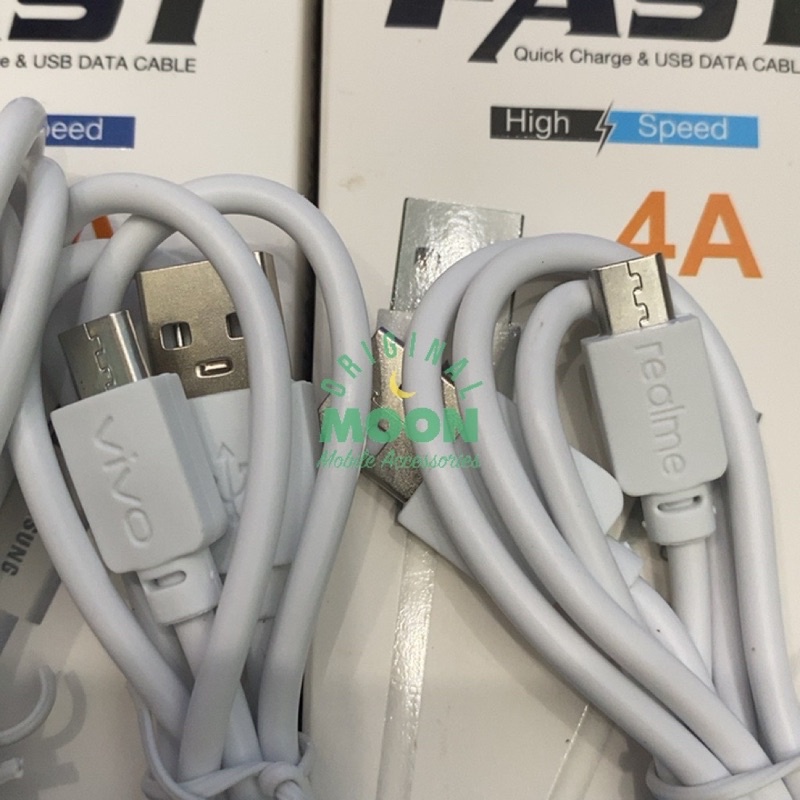 kabel data brand 4a micro usb fast charging for samsung oppo xiaomi vivo realme cable real