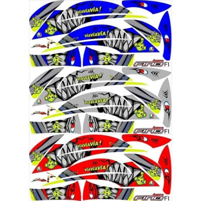 Striping Fino 125 Fi Variasi Yamaha Stiker Sticker Skotlet Scotlite Body Motor Lis List Body Li Liss