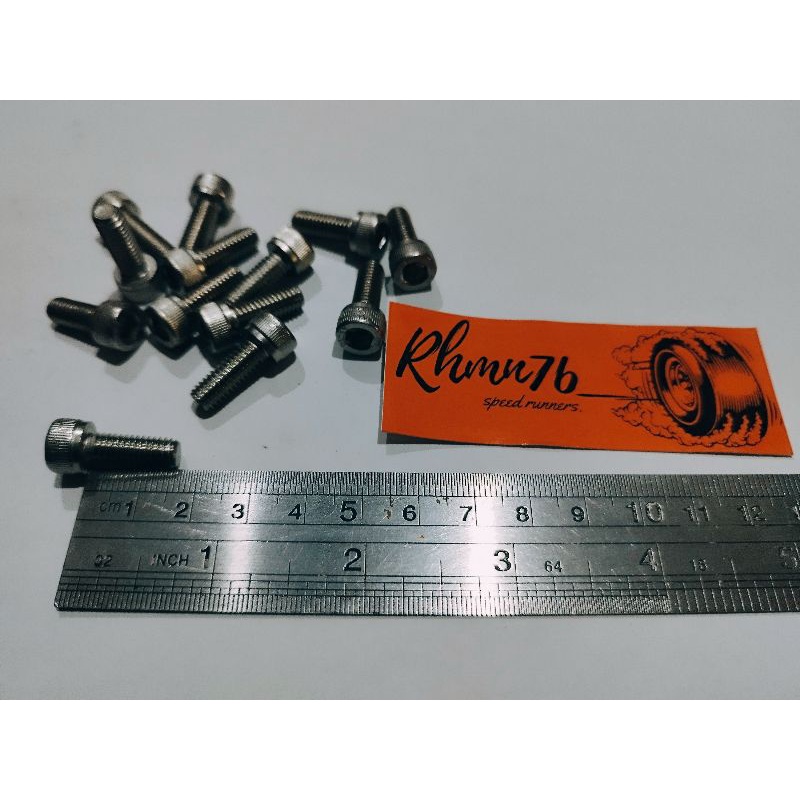 baut L stainless ukuran 10 panjang 1,5cm