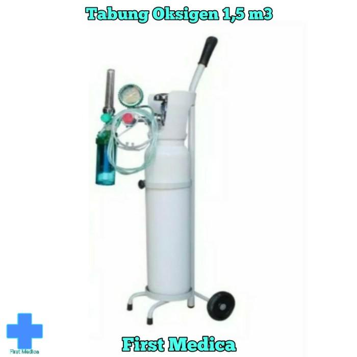 Regulator Paket Tabung Oksigen 1,5 M3 ( Tabung Oksigen +Isi + Regulator + Troli)