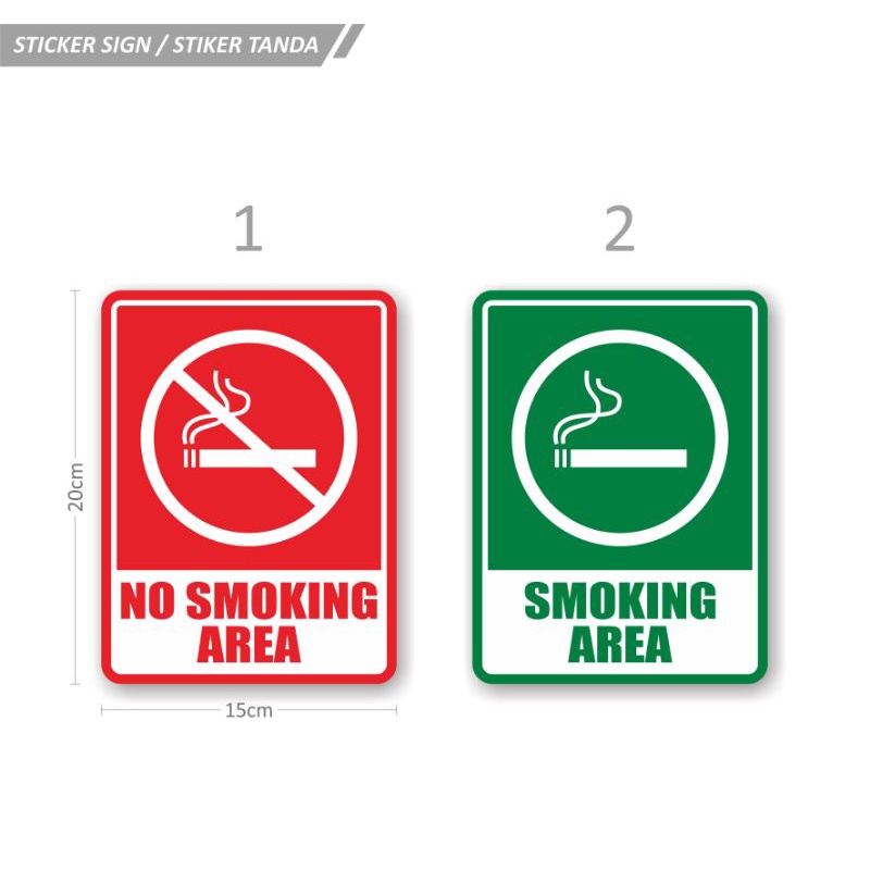 

STICKER TANDA SIGN PERINGATAN INFORMASI PETUNJUK NO SMOKING AREA