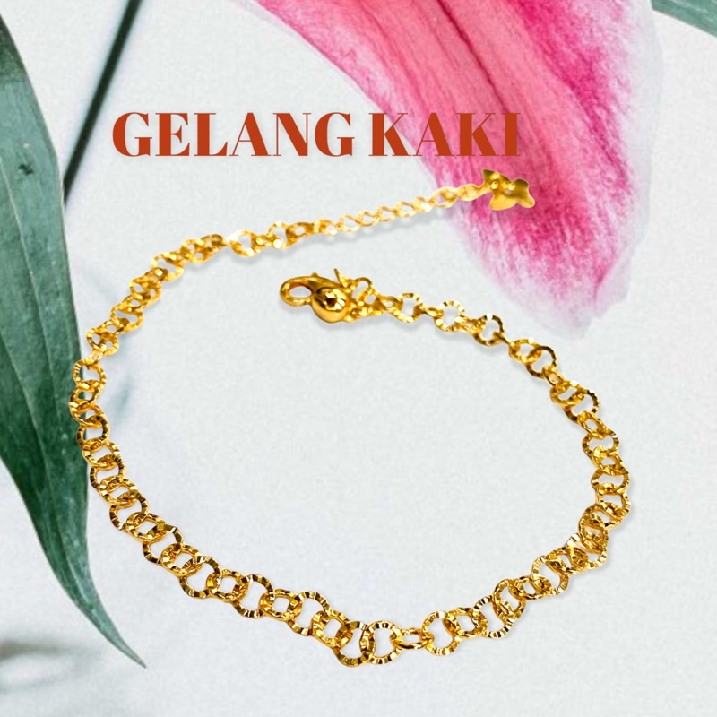 Gelang kaki wanita rante  // gelang kaki wanita lapis emas // perhiasan untuk kaki