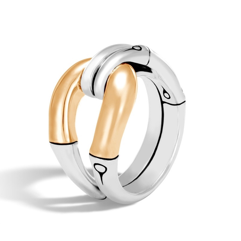 Cincin Sterling Silver 925 Desain Tulang Bambu Untuk Wanita