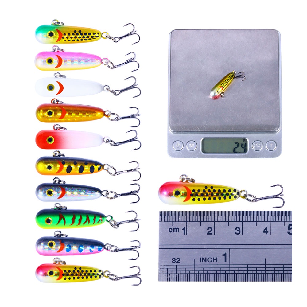 Hengjia 10 Pcs Umpan Pancing Hard Bait Bentuk Peluru Ukuran 3.5cm / 2.3g