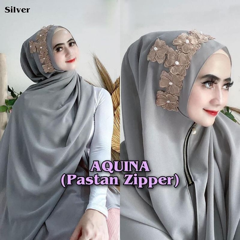 HIJAB PASTAN AQUINA ZIPPER BUNGA COCOK UNTUK PESTA-6