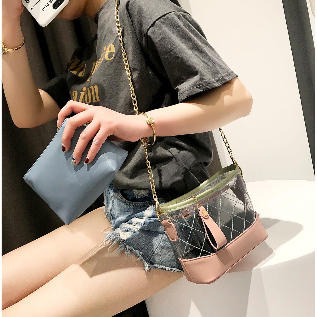 Fashion CHANEL Gabrielle Transfaran mini Bag Series # 2006 / bag chanel wanita / tas wanita