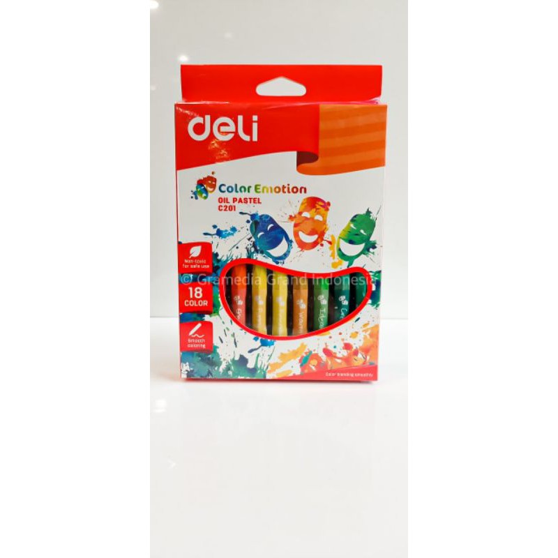 

Deli Oil Pastel EC20110 isi 18 Warna Smooth Rich Blending