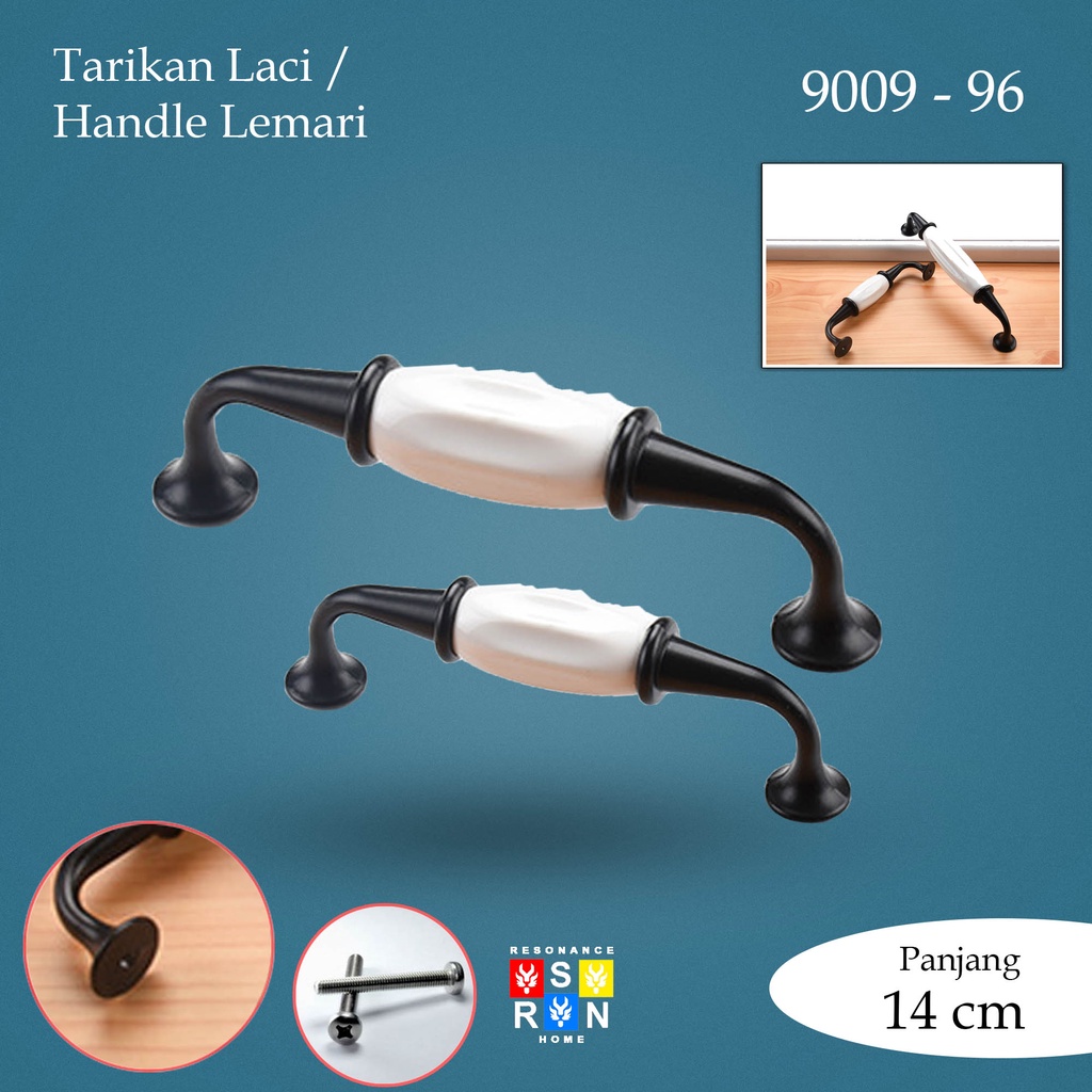 Tarikan Laci Tipe Antik  Coating Hitam / Gagang Handle Lemari | Resonance Home