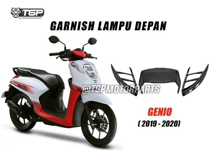 cover lampu depan lis garnish honda genio chrome