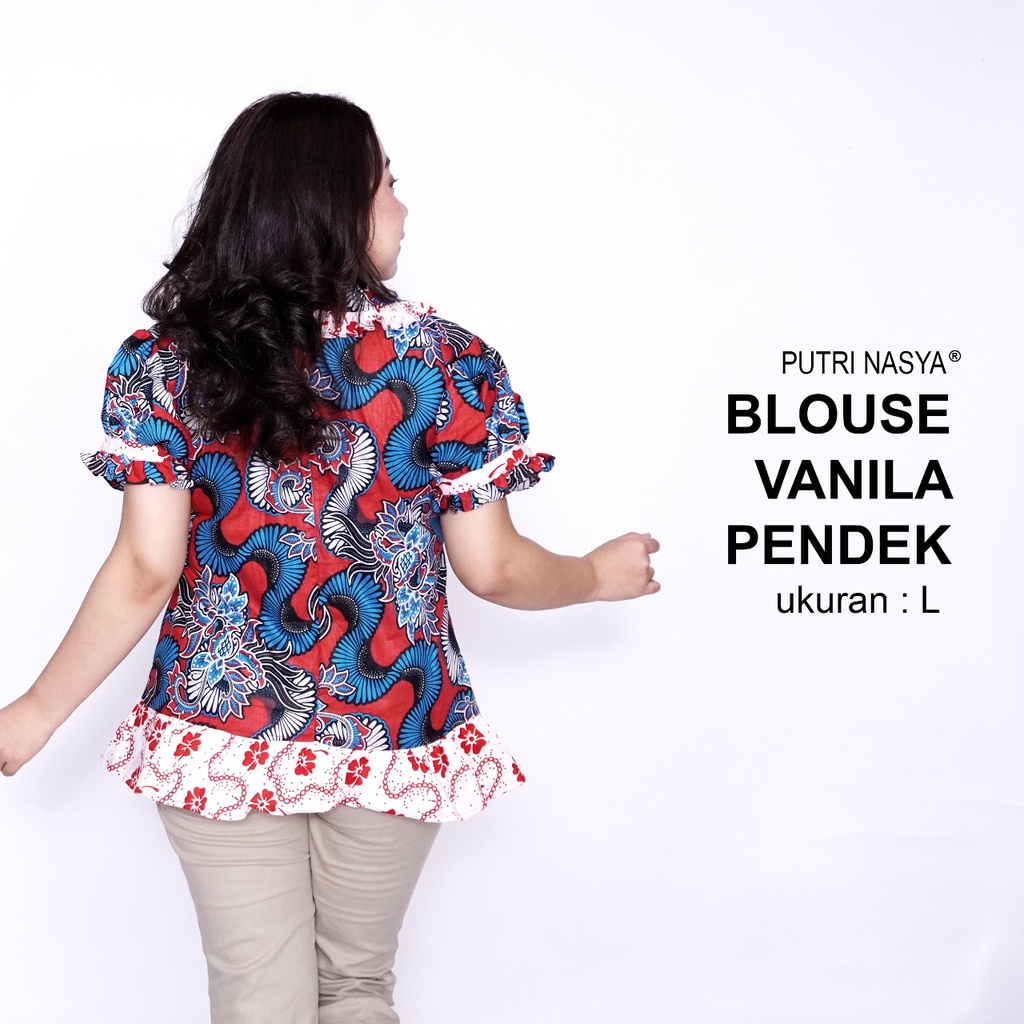 Blouse Batik Big Size Wanita Kantor/ Atasan Batik Kerja Jumbo LD 140 / Pakaian Atasan Wanita Model Blus Jumbo Seragam Kerja Batik / Pakaian Kekinian L-XL-2L-3L-4L-5L-6L-7L Model Terbaru Atasan Big