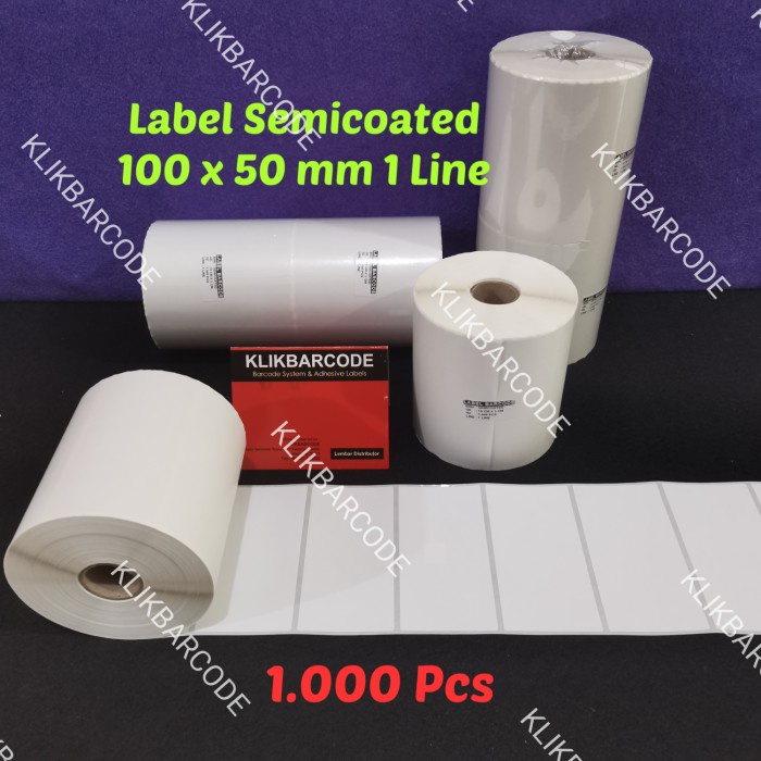 

Label Barcode Sticker 100 x 50 mm / 10 x 50 cm Semicoat 1.000 Lembar