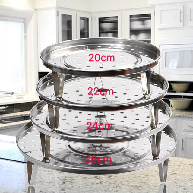 1 set 4 ukuran 20cm 22cm 24cm 26cm Teratai steamer alat tatakan kukus stainless steel