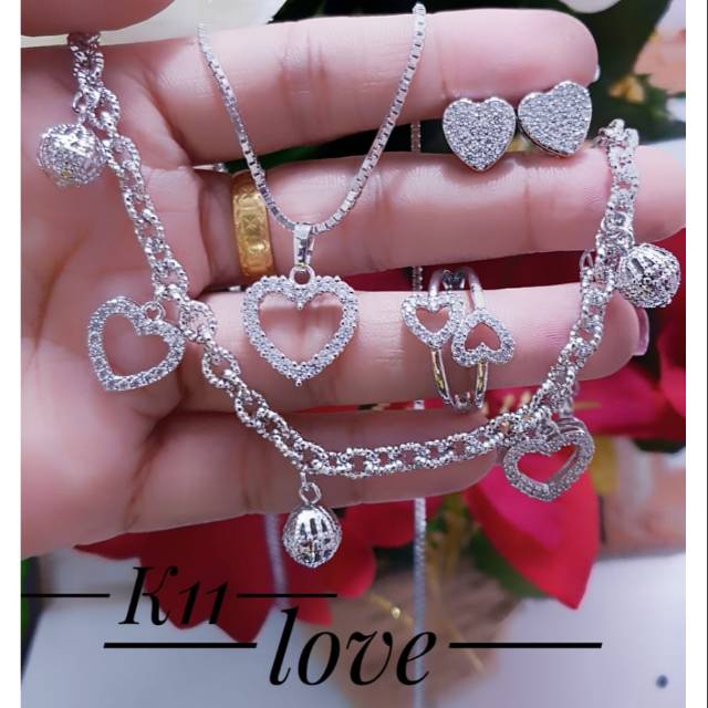 Xuping set perhiasan love cantik