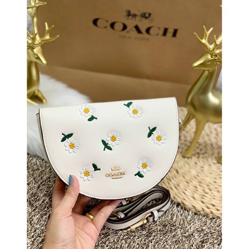 [ORIGINAL 100%] COACH ELLEN CROSSBODY WITH DAISY EMBROIDERY