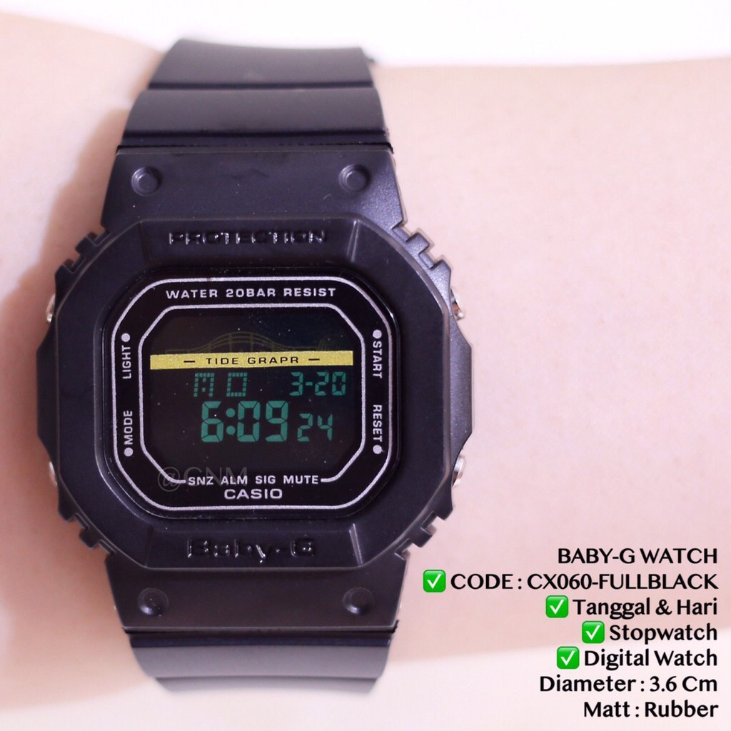 Jam tangan digital pria wanita CASIO GSHOCK BABY-G DW5600 tali rubber karet sporty CX050 CX060