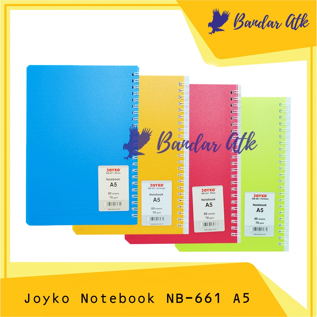 Jual Notebook Buku Catatan Buku Tulis Spiral A5 JOYKO Note Book NB 661 ...